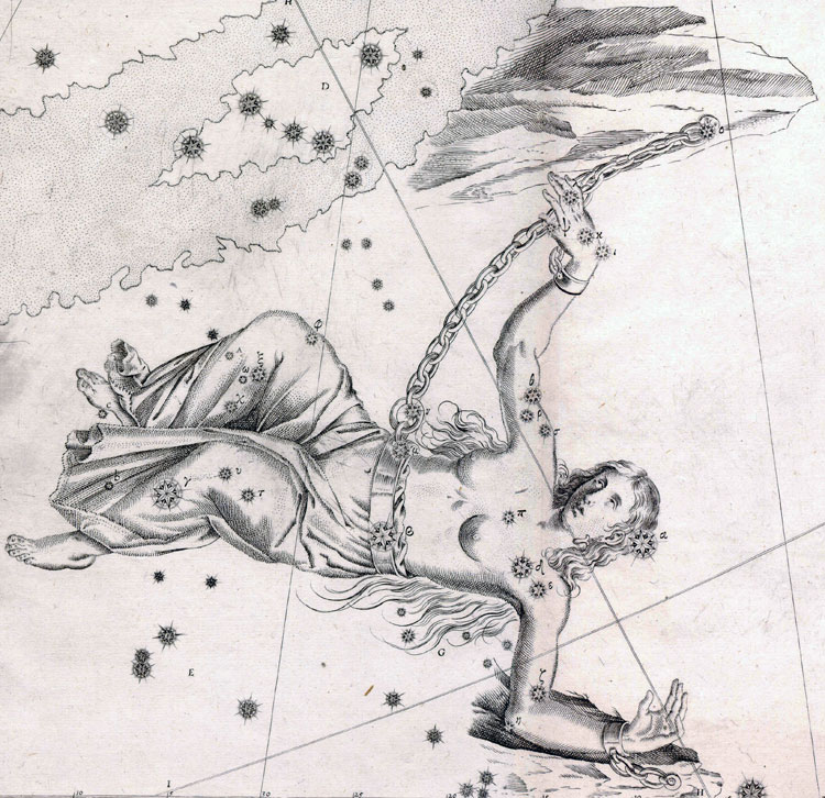 Andromeda, as shown in Bayer's Uranometria
