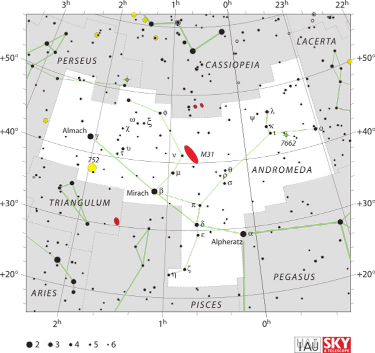 IAU/S&T map of Andromeda