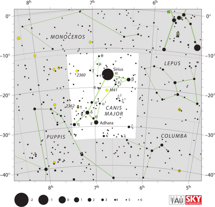 IAU/S&T map of Canis Major
