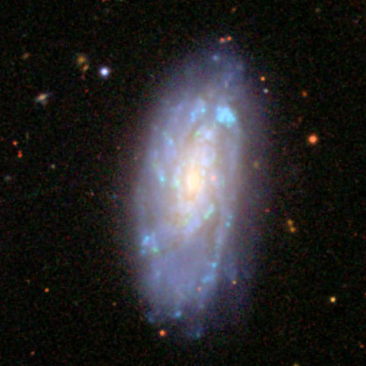 SDSS image of spiral galaxy NGC 7448, also known as Arp 13