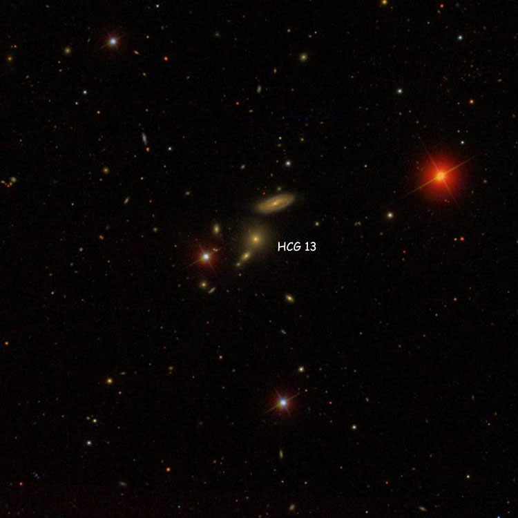 SDSS image of region near Hickson Compact Group 13