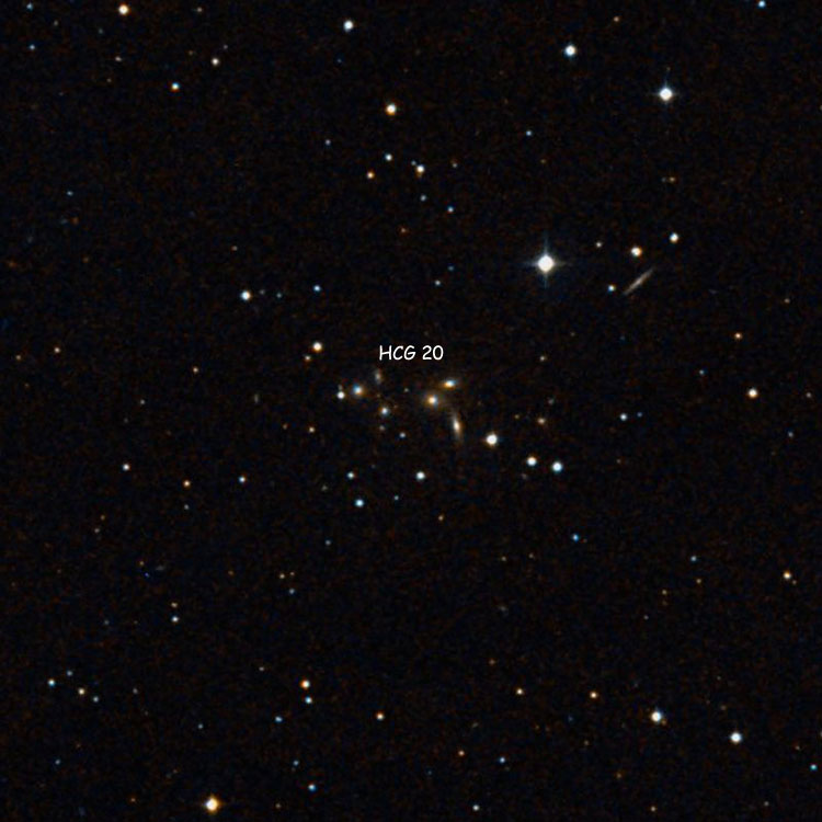 DSS image of region near Hickson Compact Group 20