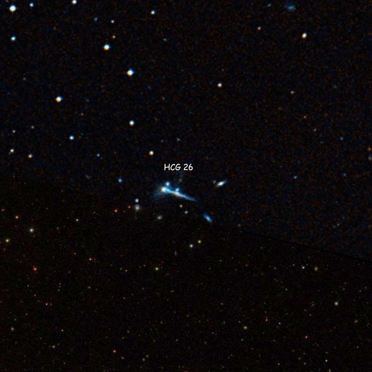 DSS/SDSS composite image of region near Hickson Compact Group 26