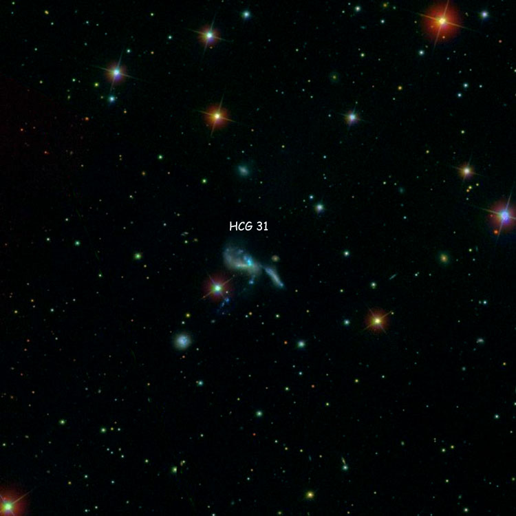 SDSS image of region near Hickson Compact Group 31