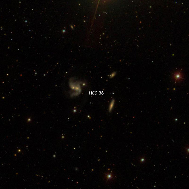 SDSS image of region near Hickson Compact Group 38