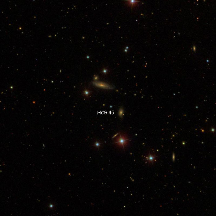 SDSS image of region near Hickson Compact Group 45