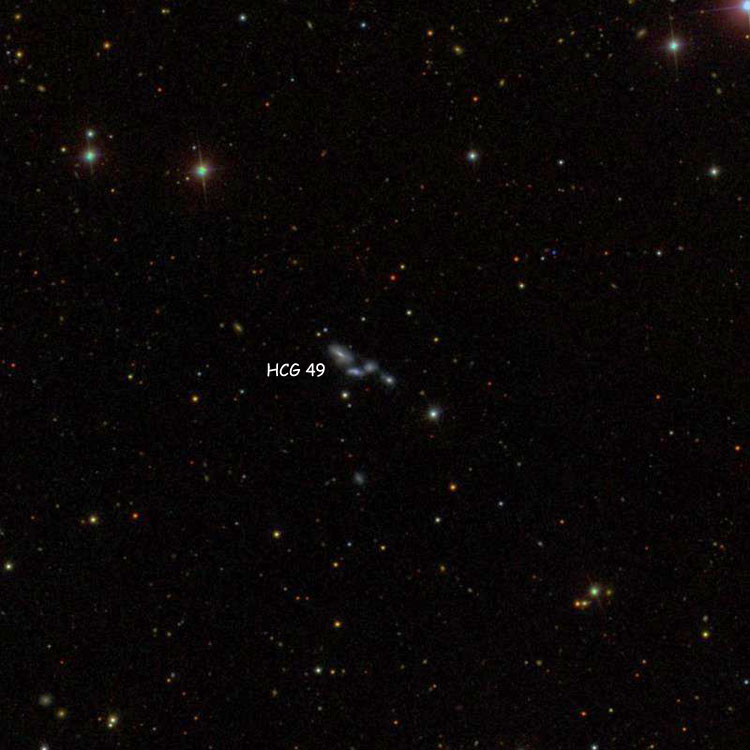 SDSS image of region near Hickson Compact Group 49