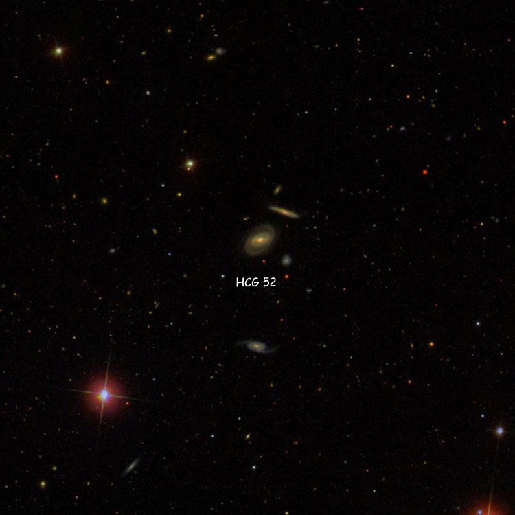 SDSS image of region near Hickson Compact Group 52