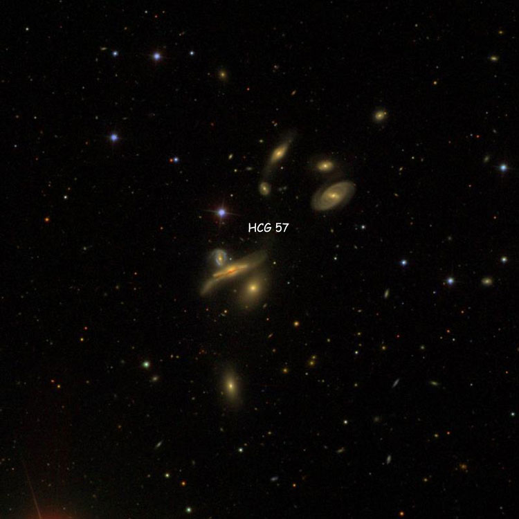 SDSS image of region near Hickson Compact Group 57