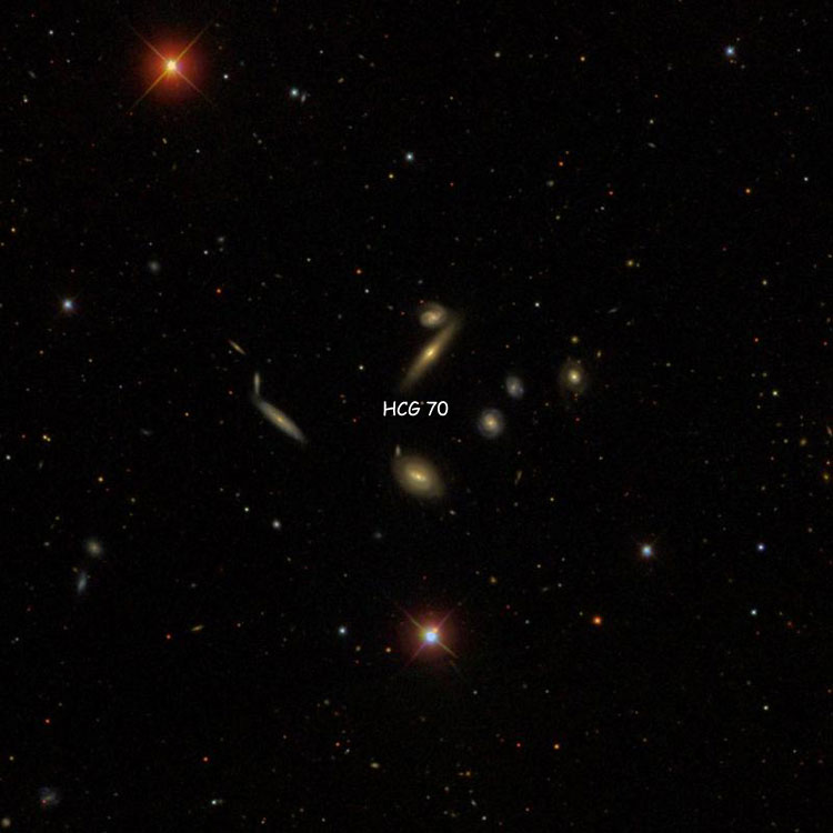 SDSS image of region near Hickson Compact Group (HCG) 70