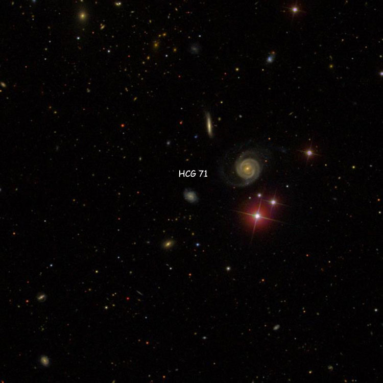 SDSS image of region near Hickson Compact Group (HCG) 71