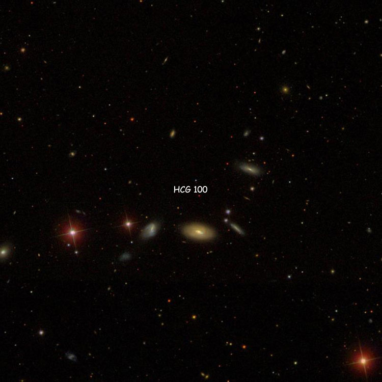 SDSS image of region near Hickson Compact Group 100