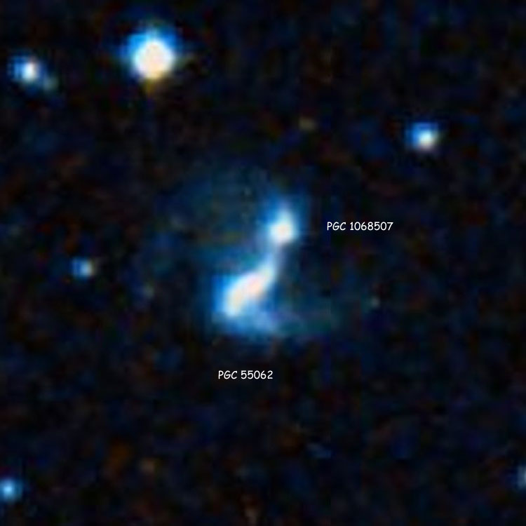 DSS image of the colliding galaxies listed as IC 1119
