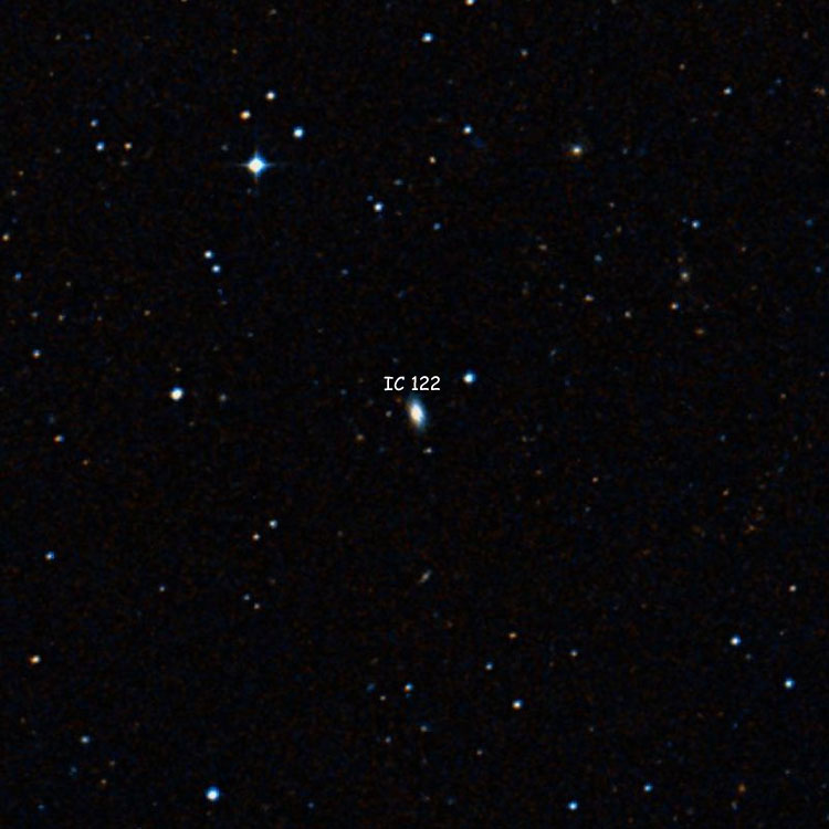 DSS image of region near lenticular galaxy IC 122
