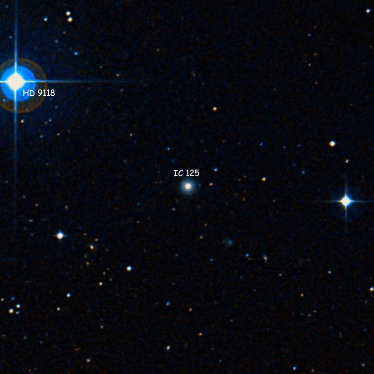 DSS image of region near lenticular galaxy IC 125