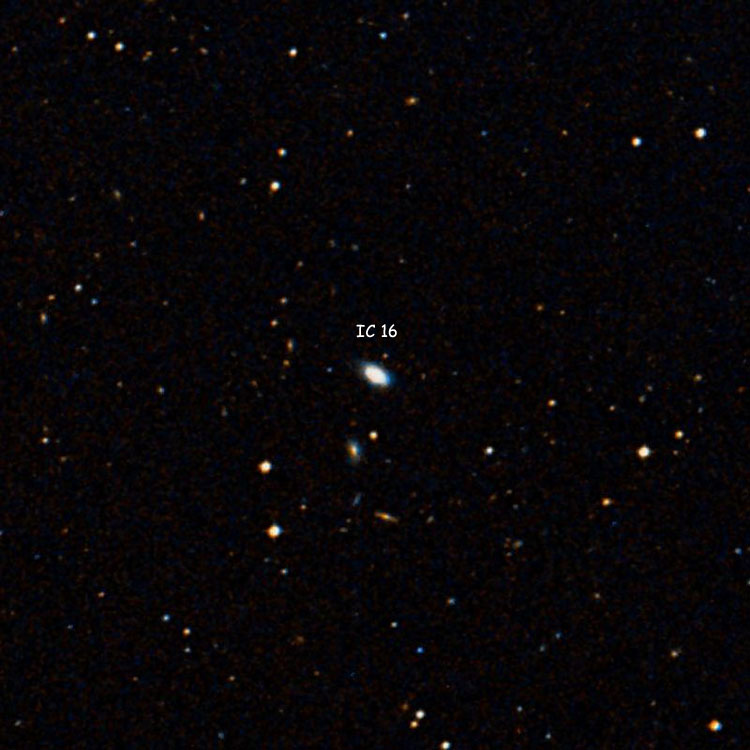 DSS image of region near lenticular galaxy IC 16