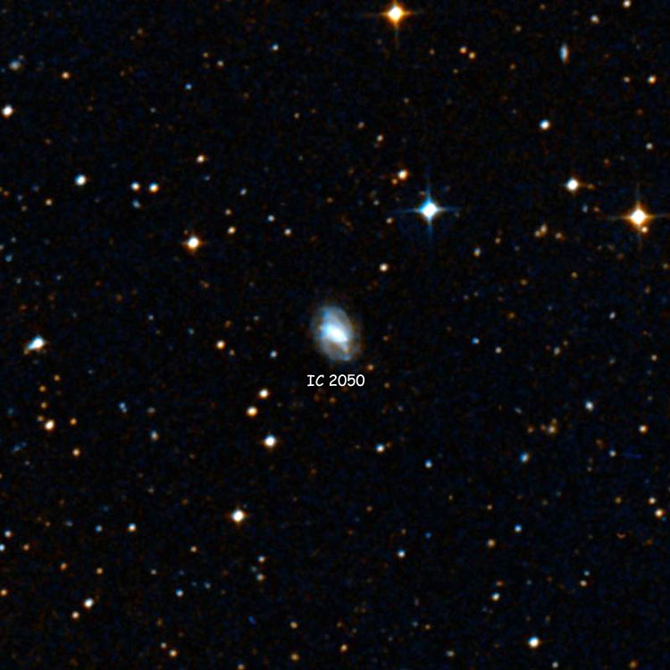 DSS image of region near spiral galaxy IC 2050