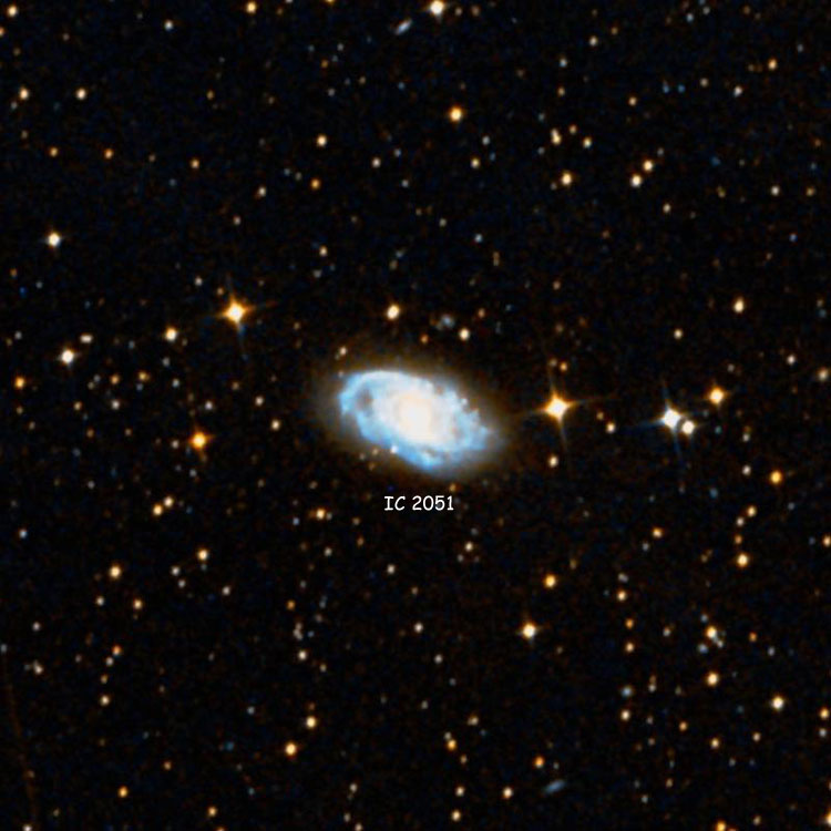 DSS image of region near spiral galaxy IC 2051