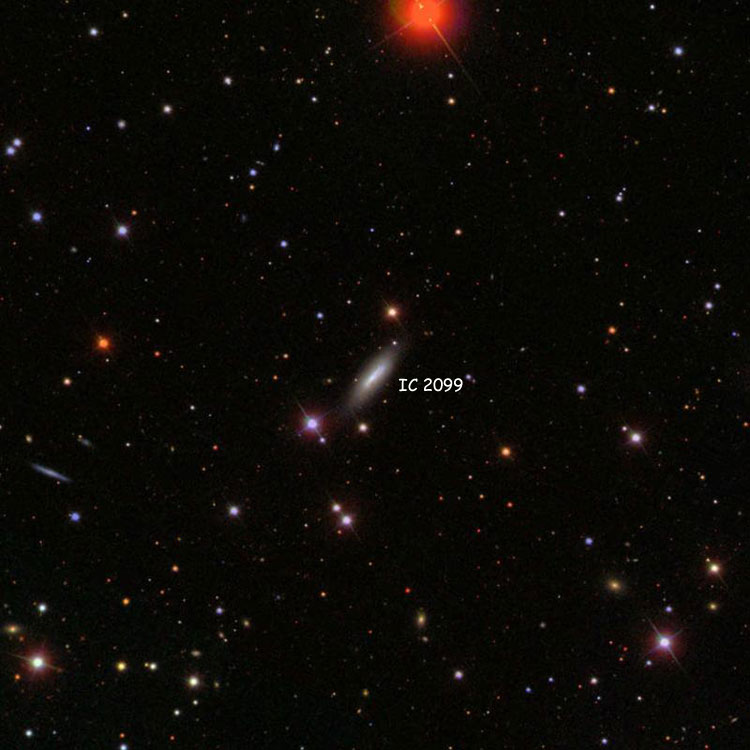 SDSS image of region near spiral galaxy IC 2099