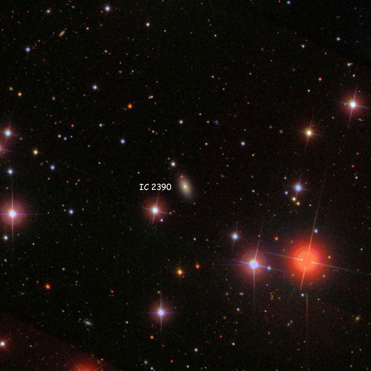 SDSS image of region near spiral galaxy IC 2390