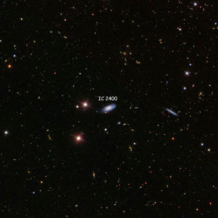 SDSS image of region near spiral galaxy IC 2400