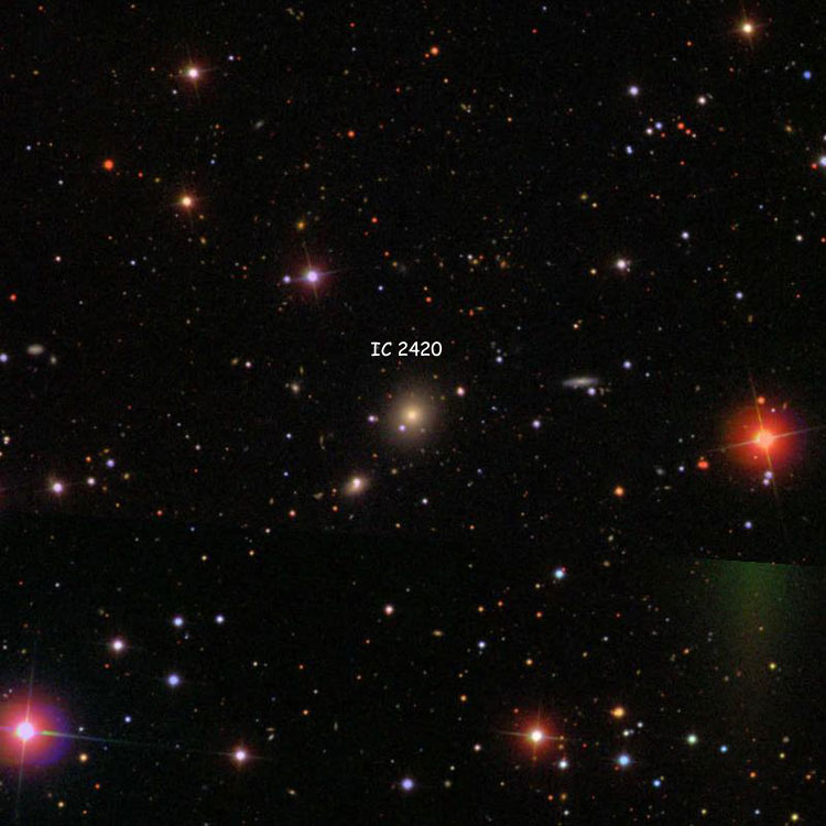 SDSS image of region near lenticular galaxy IC 2420