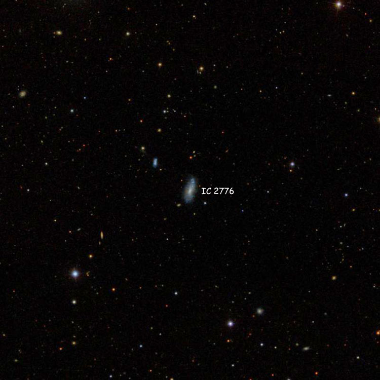 SDSS image of region near spiral galaxy IC 2776