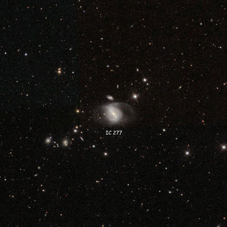 SDSS image of region near spiral galaxy IC 277