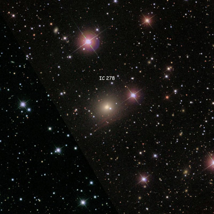 SDSS image of region near elliptical galaxy IC 278