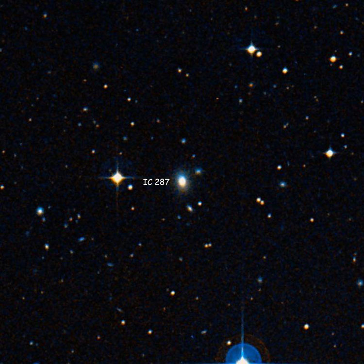 DSS image of region near lenticular galaxy IC 287