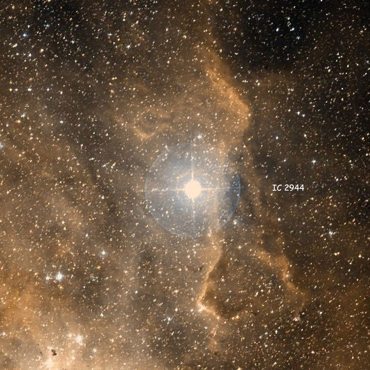 DSS image of emission nebula IC 2944