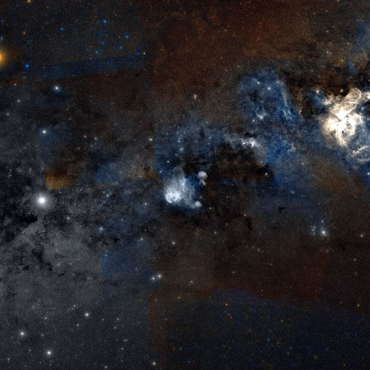 15 degree wide DSS image of region around IC 2944