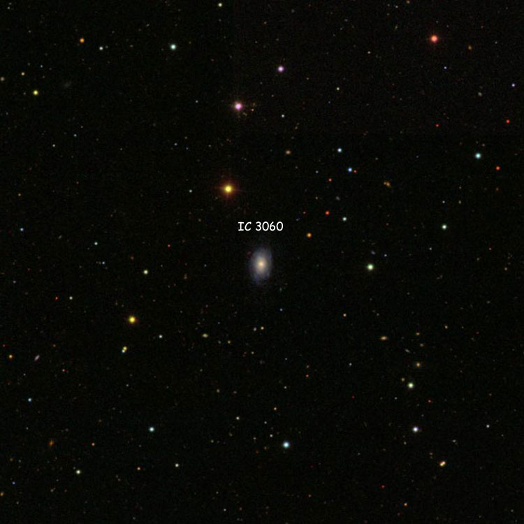 SDSS image of region near spiral galaxy IC 3060