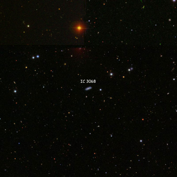 SDSS image of region near spiral galaxy IC 3069