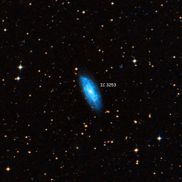 DSS image of region near spiral galaxy IC 3253