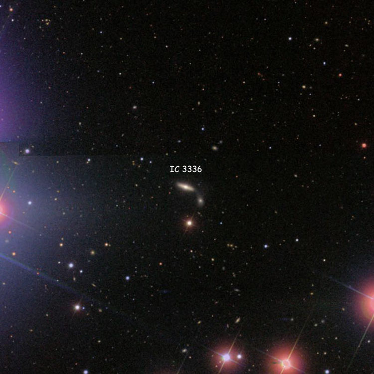 SDSS image of region near lenticular galaxy IC 3336