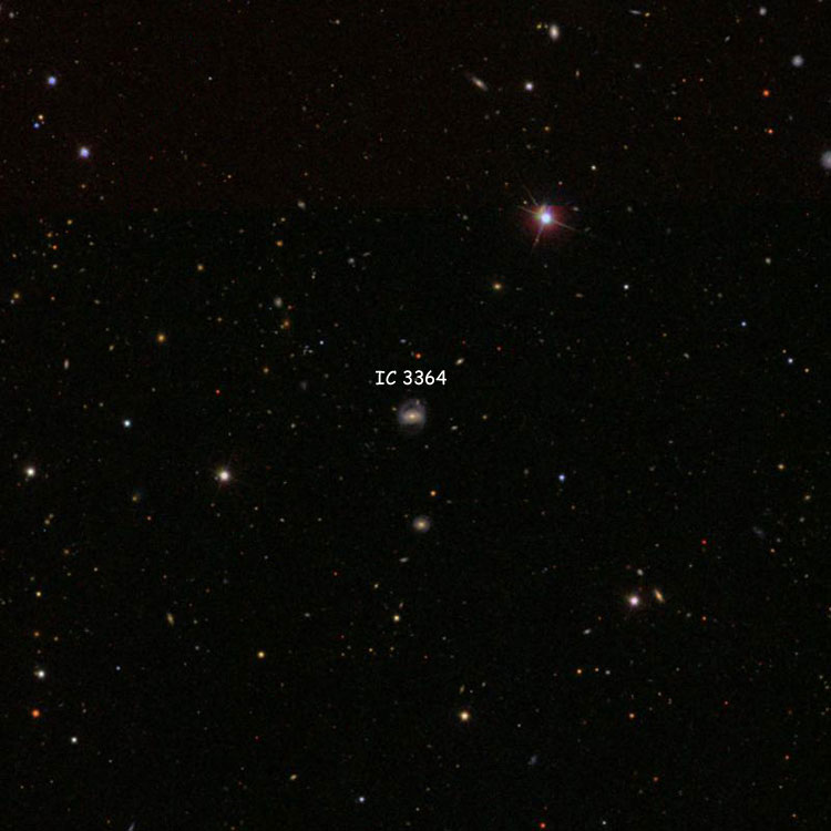SDSS image of region near spiral galaxy IC 3364