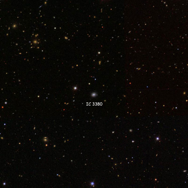 SDSS image of region near elliptical galaxy IC 3380