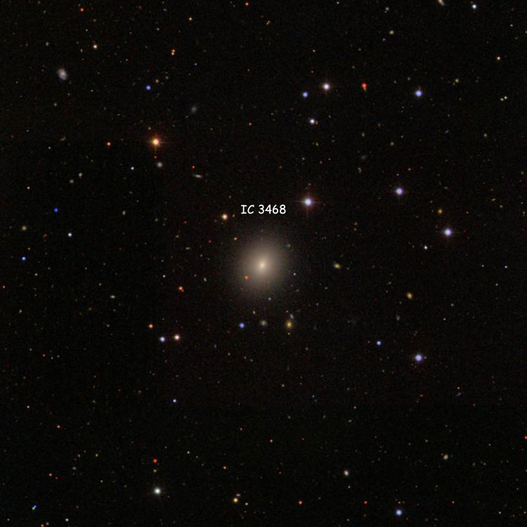 SDSS image of region near elliptical galaxy IC 3468
