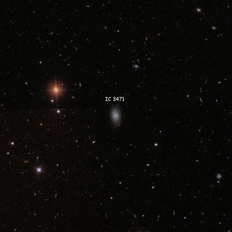 SDSS image of region near spiral galaxy IC 3471