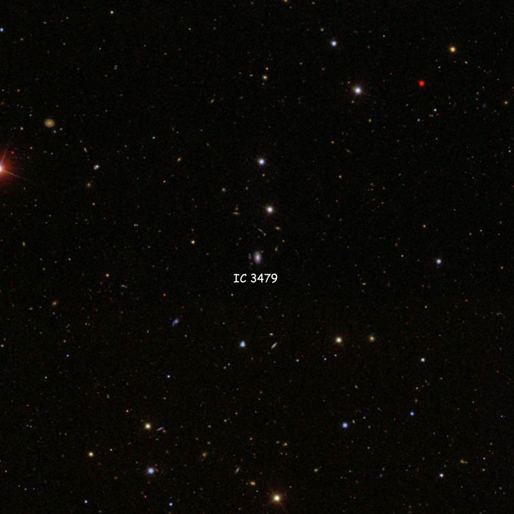 SDSS image of region near spiral galaxy IC 3479