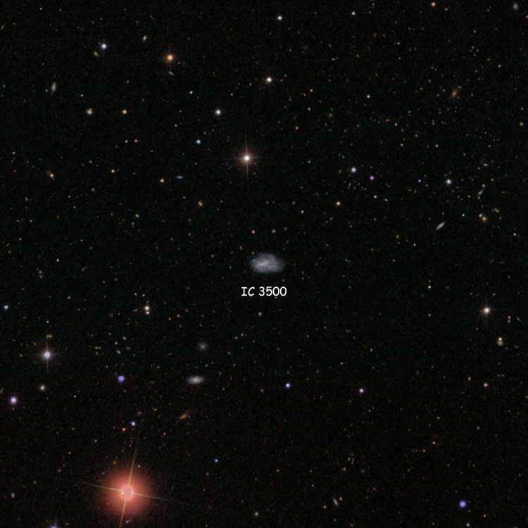 SDSS image of region near spiral galaxy IC 3500