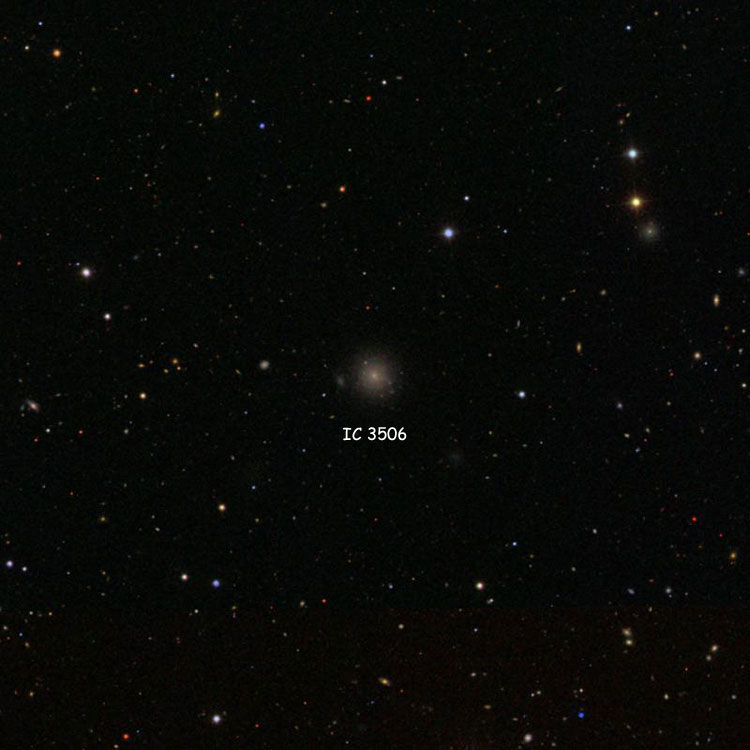SDSS image of region near elliptical galaxy IC 3506