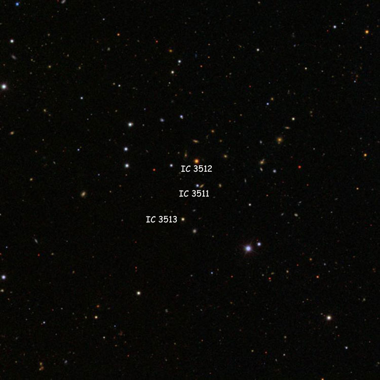 SDSS image of region near the stars listed as IC 3511, 3512 and 3513