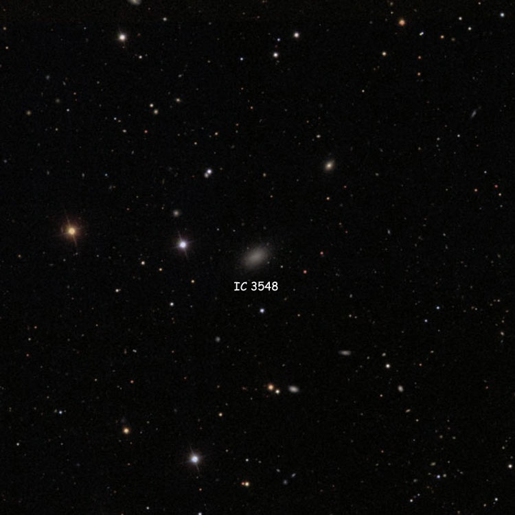 SDSS image of region near elliptical galaxy IC 3548