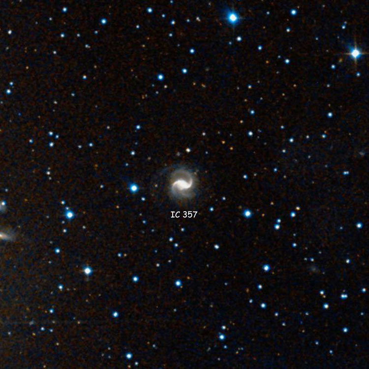 DSS image of region near spiral galaxy IC 357