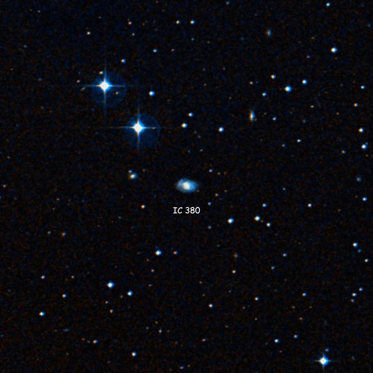 DSS image of region near spiral galaxy IC 380