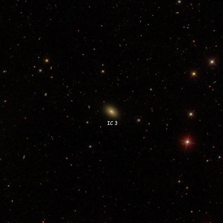 SDSS image of region near lenticular galaxy IC 3