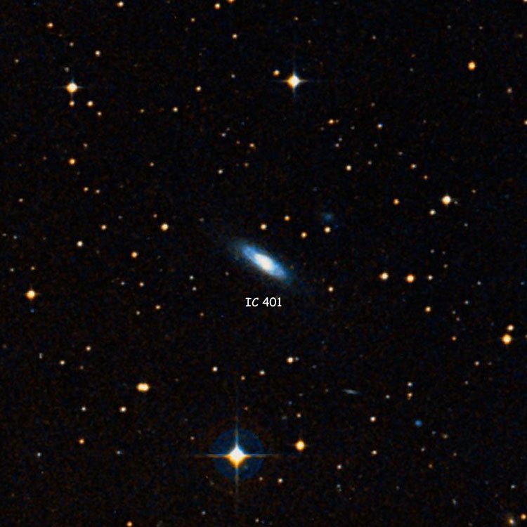 DSS image of region near spiral galaxy IC 401
