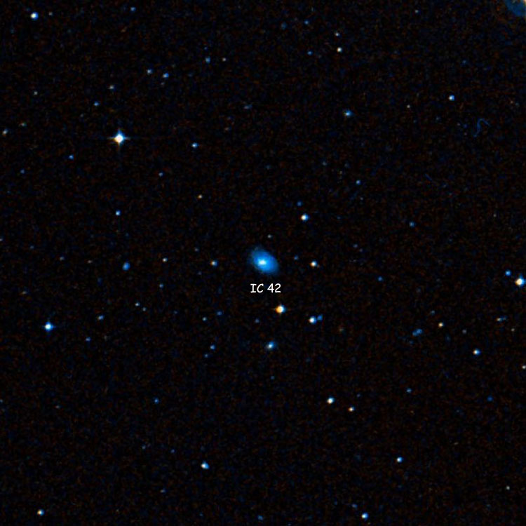 DSS image of region near spiral galaxy IC 42
